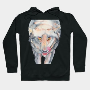 Big Bad Wolf Watercolour Hoodie